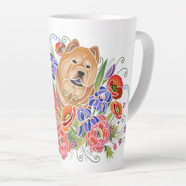 SMOOTH GARDEN PATH  smooth chow latte mug (Right Angle)