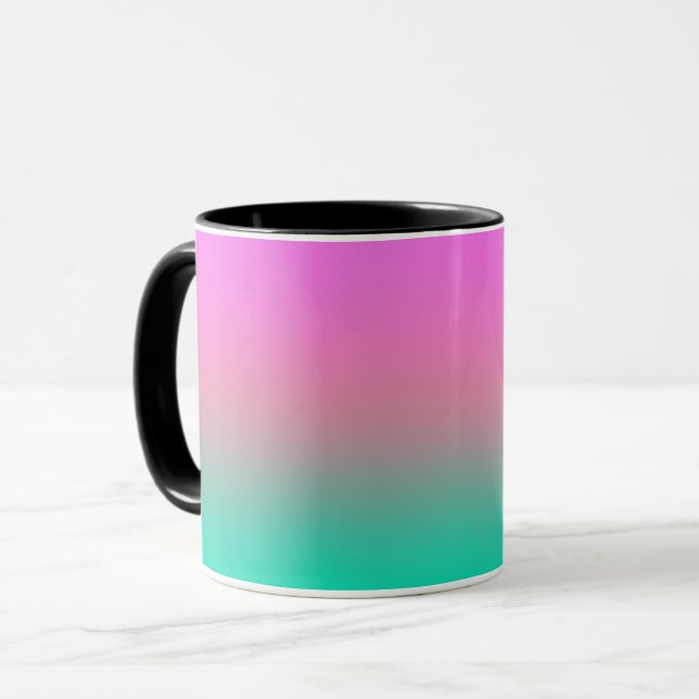 Smooth gradient summer colours fashion simple colo mug (Front Left)