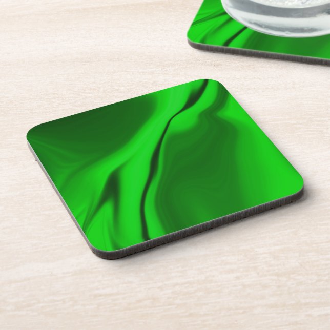 Smooth Green Design Coaster (Left Side)