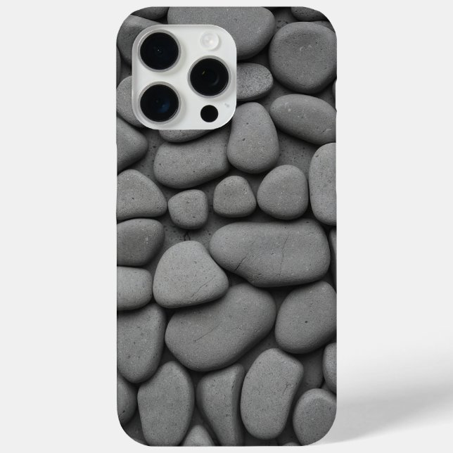 Smooth Grey Pebble Stones Seamless Natural Pattern Case-Mate iPhone Case (Back)