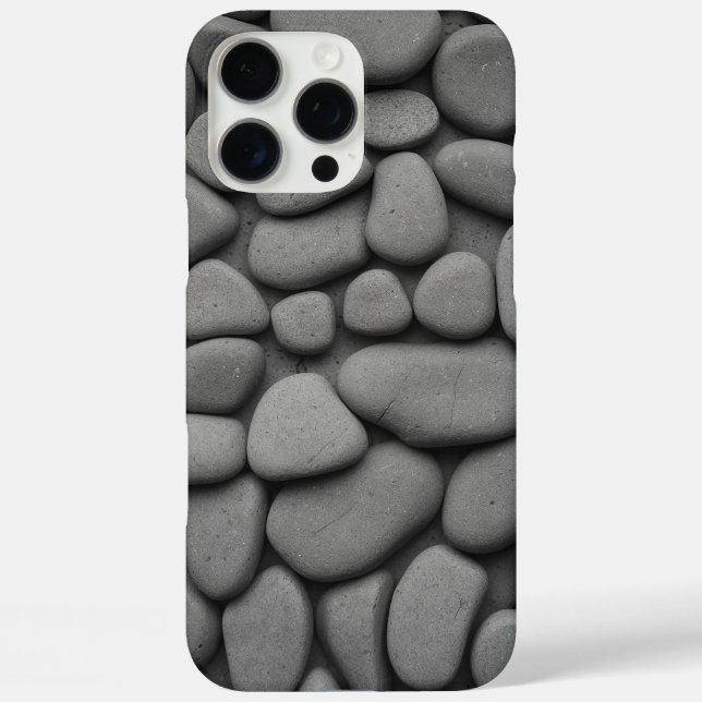Smooth Grey Pebble Stones Seamless Natural Pattern Case-Mate iPhone Case (Back)