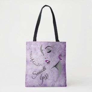 Smooth Jazz Lady Singer Tote Bag
