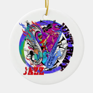 Smooth Jazz Music Christmas Ornament by Juleez
