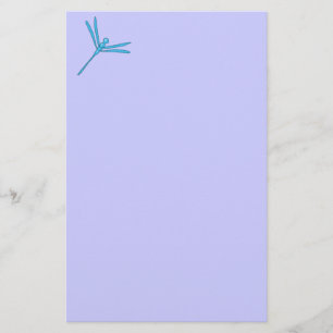 Smooth Light Blue Dragonfly Stationery