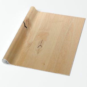 Smooth Light Maple Wood Panel Wrapping Paper