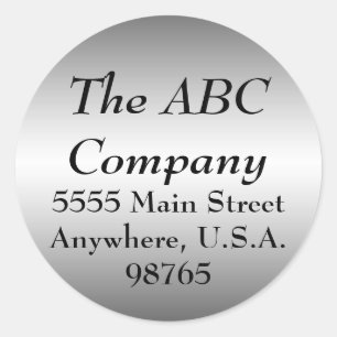Smooth Metal Address Labels Stickers