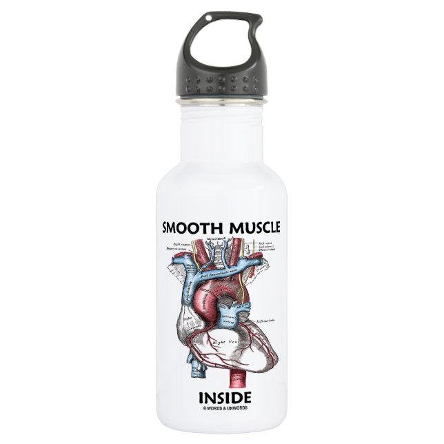 Smooth Muscle Inside (Grey's Anatomy Heart) 532 Ml Water Bottle (Front)