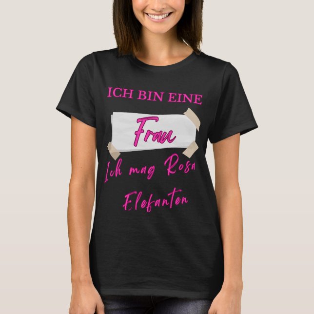 Smooth pink pink elephant design for women T-Shirt (Front)