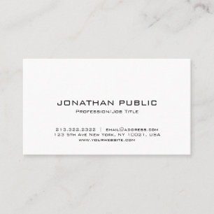 Smooth Plain Elegant Minimalist Classic Design Business Card