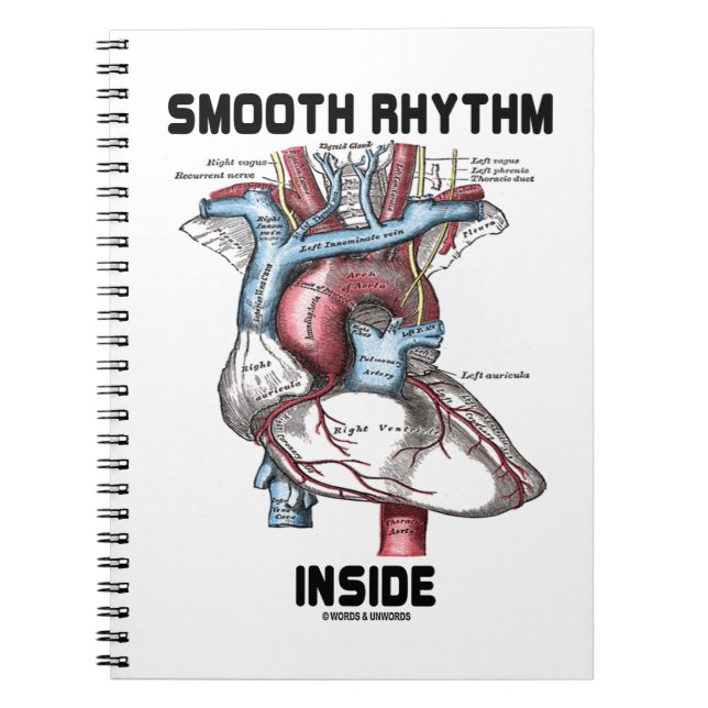 Smooth Rhythm Inside Medical Anatomical Heart Notebook (Front)