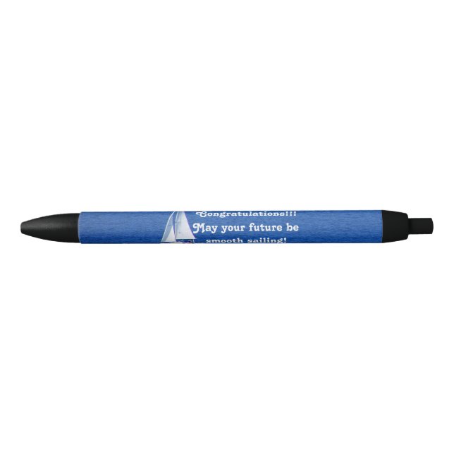 Smooth Sailing Black Ink Pen (Front)