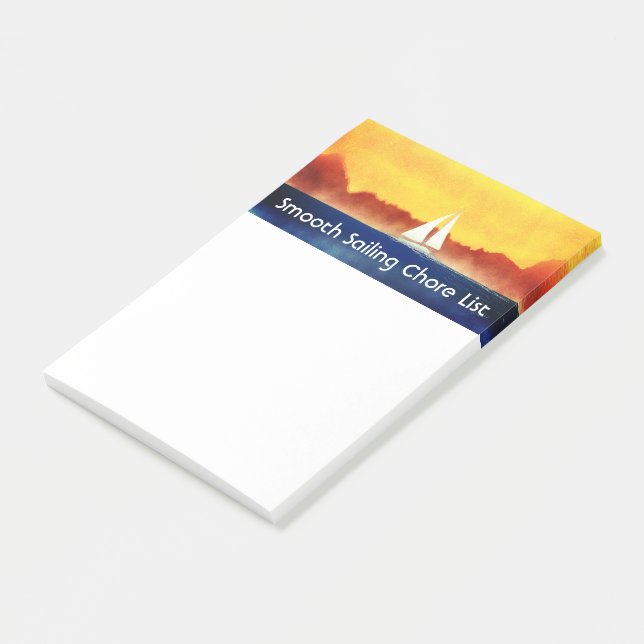 Smooth Sailing Chore List Post-It Notes (Angled)