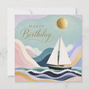 Smooth Sailing into Another Year Card