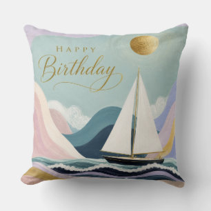 Smooth Sailing into Another Year Cushion