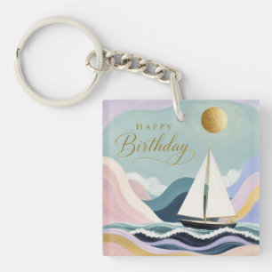 Smooth Sailing into Another Year Key Ring