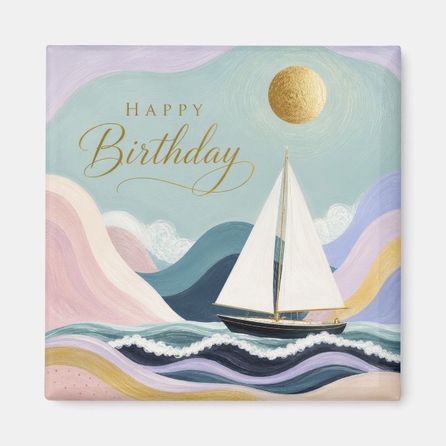 Smooth Sailing into Another Year Magnet (Front)
