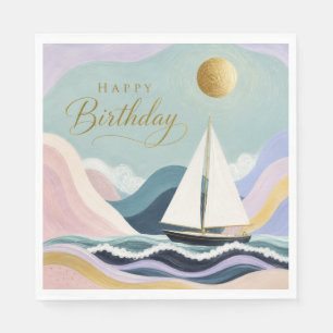 Smooth Sailing into Another Year Napkin