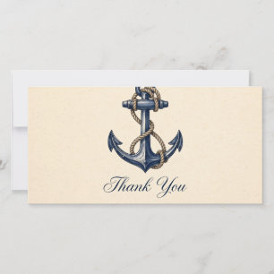 Smooth Sailing — Nautical Thank You Card