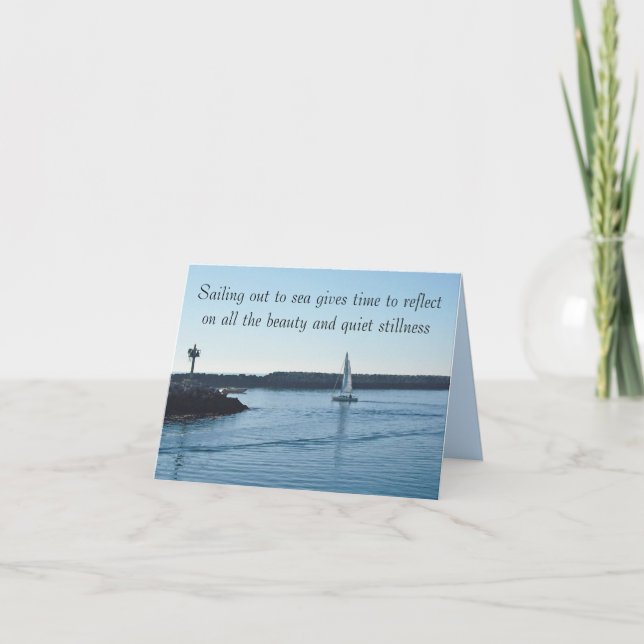 Smooth Sailing Personalised Message Card (Front)