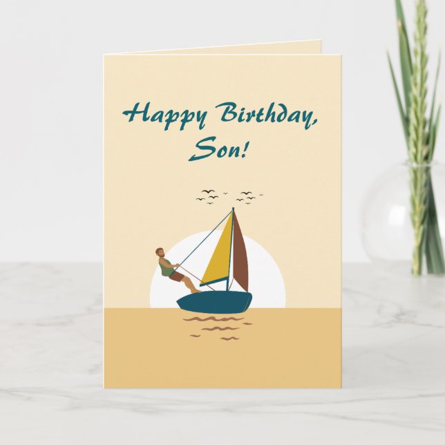 SMOOTH SAILING SON BIRTHDAY CARD (Front)