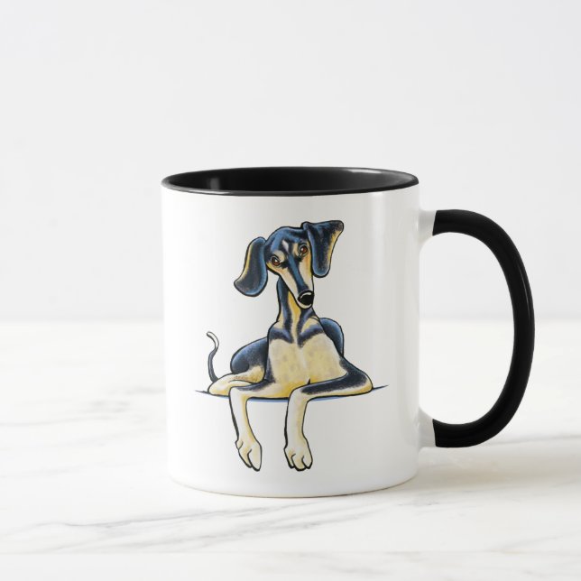 Smooth Saluki Emil Mug (Right)