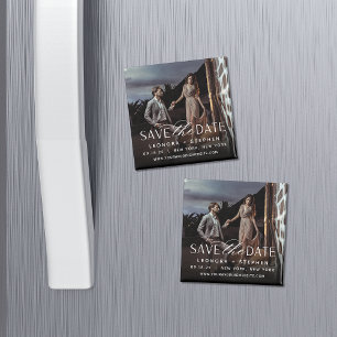 Smooth Script   Photo Save the Date Magnet