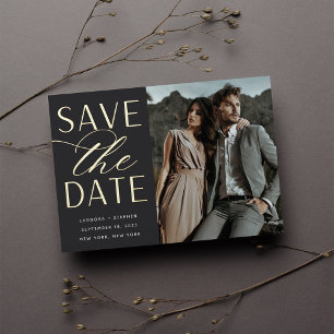 Smooth Script Single Photo Save the Date