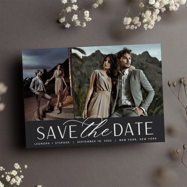 Smooth Script | Two Photo Wedding Save The Date (Creator Uploaded)