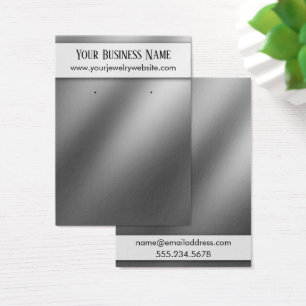 Smooth Silver Ombre Earring Holder Display Cards