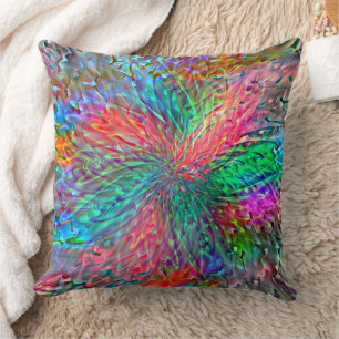 Smooth spiral in overlapping showy coloured spots cushion