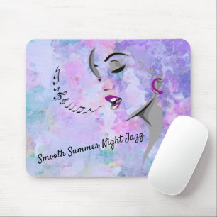 Smooth Summer Night Jazz Abstract Lavender Mouse Mat