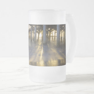 Smooth Waves At Cocoa Pier Frosted Glass Beer Mug