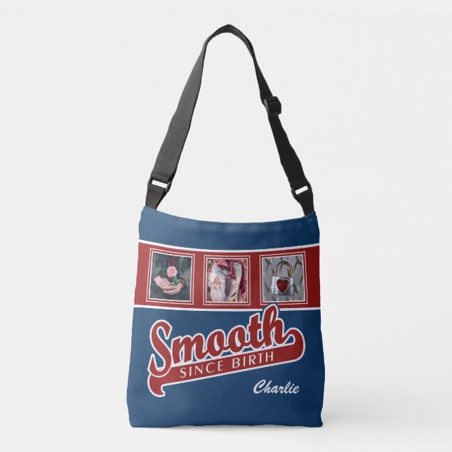 SMOOTH with YOUR 3 photos & name bags (Front)