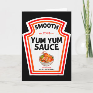 Smooth Yum Yum Sauce Condiment Costume Matching Card
