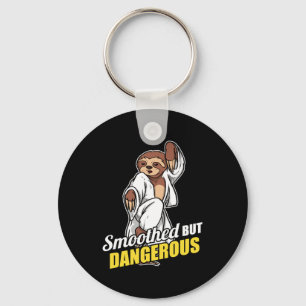 Smoothed But Dangerous Sloth Karate Kung Fu Gift Key Ring