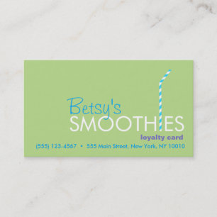 Smoothie Customer Loyalty Reward Card