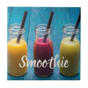 Smoothie juice drink mango orange kiwi gift tile