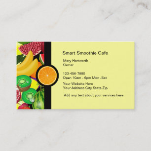 Smoothie Shop Business Cards