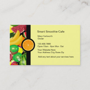 Smoothie Shop Business Cards