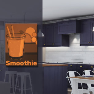 Smoothie Tumbler Black & Orange Canvas Print