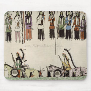 'Smoothing the Place Dance' (ink on paper) Mouse Mat