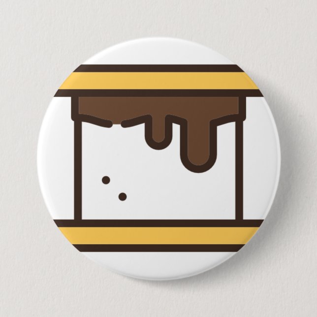 smore 7.5 cm round badge (Front)