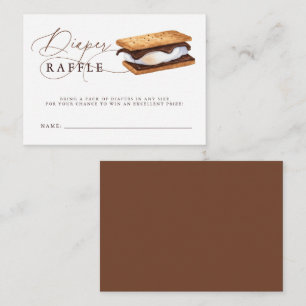 S'More Baby Shower Diaper Raffle Enclosure Card