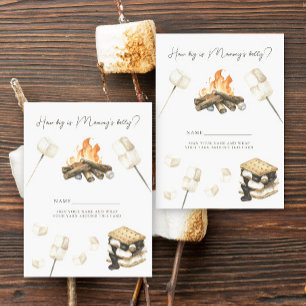 S'more Baby shower How big is mommy's belly Enclosure Card