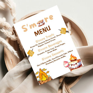 S'more Bar Menu Sign Smore Bar S'mores Station Out