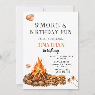  S'more Birthday Fun Birthday Invitation