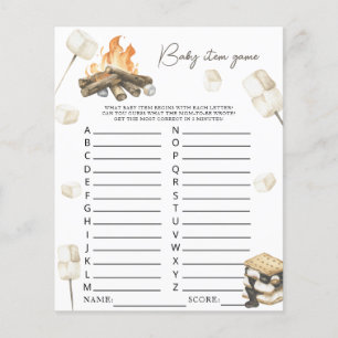 S'more bonfire baby shower Baby Item Game