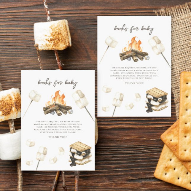S'more Bonfire Camping Books for baby Enclosure Card (Creator Uploaded)