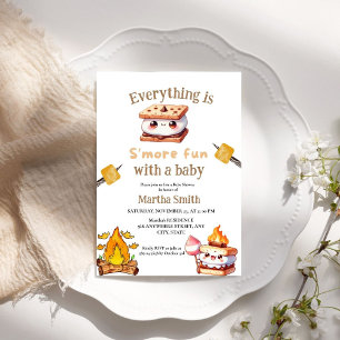 S'more Bonfire Smore Fun Couples Baby Shower I Invitation
