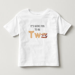 S'more Bonfire Smore To Be Two Baby 2nd Birthday Toddler T-Shirt